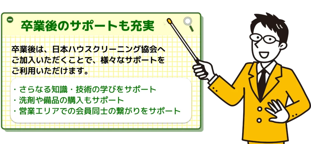 卒業後のサポートも充実